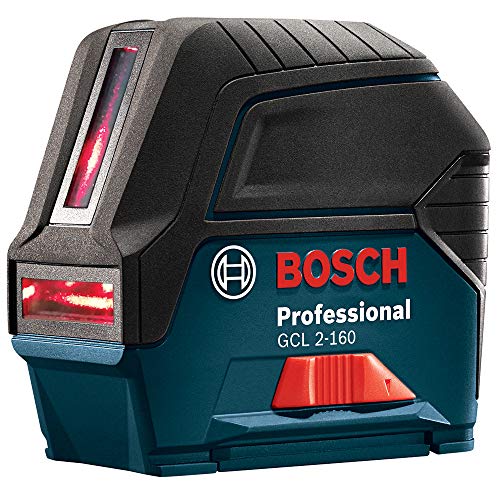 BOSCH 65 Ft. Self-Leveling Cross-Line Combination Laser with Plumb Points GCL 2-160 , Black