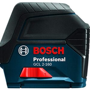 BOSCH 65 Ft. Self-Leveling Cross-Line Combination Laser with Plumb Points GCL 2-160 , Black