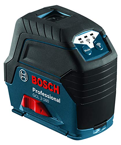 BOSCH 65 Ft. Self-Leveling Cross-Line Combination Laser with Plumb Points GCL 2-160 , Black