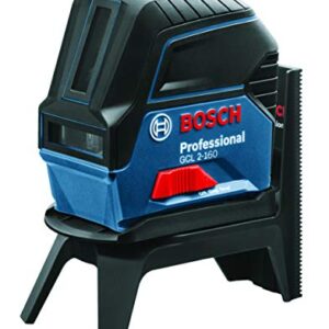 BOSCH 65 Ft. Self-Leveling Cross-Line Combination Laser with Plumb Points GCL 2-160 , Black