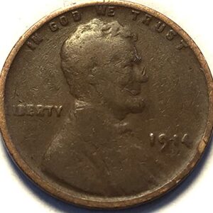 1914 P Lincoln Wheat Cent Penny Seller Good