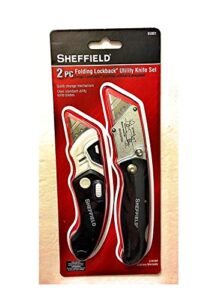 sheffield 2-piece folding lockback utility knife set 95001