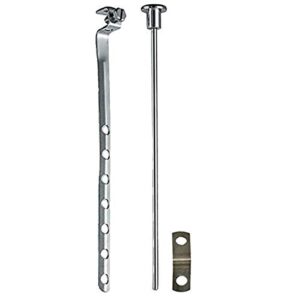 pf waterworks pf0906-ch universal lavatory pop-up drain lift rod, linkage, and spring clip kit, chrome, pf0906-ch