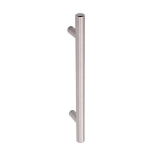 Amazon Basics Euro Bar Cabinet Handle (1/2-inch Diameter), 7.38-inch Length (5-inch Hole Center), Satin Nickel, 25-Pack