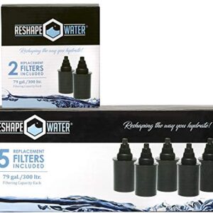 Reshape Water Alkaline Water Pitcher Filter Replacement Cartridge (5 Pack)