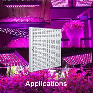 i-Venoya 75W LED Grow Light for Indoor Plants Growing Lamp 225 LEDs UV IR Red Blue Full Spectrum Plant Lights Bulb Panel for Hydroponics Greenhouse Seedling Veg and Flower