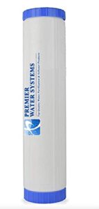 premier whole house water filter cartridge: bone char for fluoride removal 4.5" x 20" compatible with big blue 20" housing