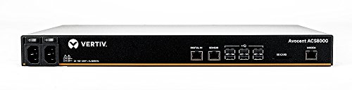 Vertiv Avocent ACS8000 Serial Console, 8 Port Serial Console Server, Dual AC Power, Expanded Memory Capabilities, Remote Data Center and Out of Band Management, Analog Modem (ACS8008MDAC-400)