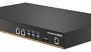 Vertiv Avocent ACS8000 Serial Console, 8 Port Serial Console Server, Dual AC Power, Expanded Memory Capabilities, Remote Data Center and Out of Band Management, Analog Modem (ACS8008MDAC-400)