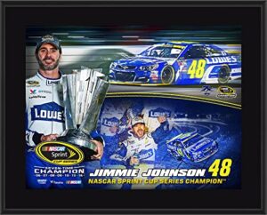 jimmie johnson 10.5" x 13" 2016 sprint cup champion sublimated plaque - nascar driver plaques and collages