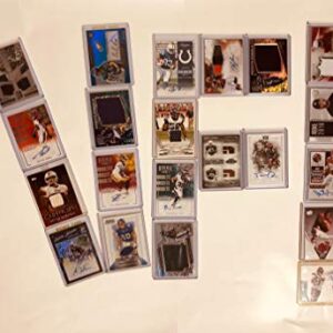 Football Cards Card Relic Jersey Collector Box w/ 10 Game used, Relic, Jersey and Autograph Cards