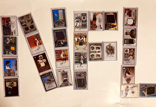 Football Cards Card Relic Jersey Collector Box w/ 10 Game used, Relic, Jersey and Autograph Cards