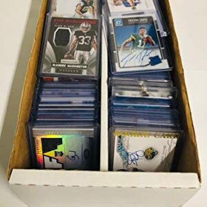 Football Cards Card Relic Jersey Collector Box w/ 10 Game used, Relic, Jersey and Autograph Cards