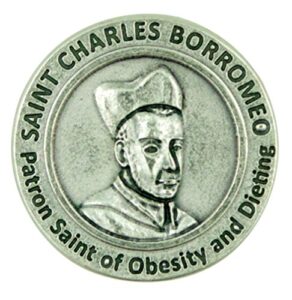patron saint of obesity and dieting st charles borromeo prayer pocket token by lumen mundi