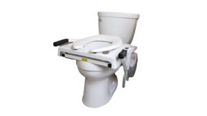 ez-access tilt toilet incline lift, corded power, elongated seat
