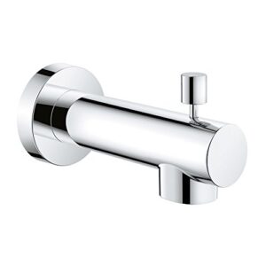 grohe 13366000 concetto bathtub faucet tub spout with shower diverter, brass, starlight chrome