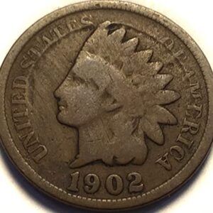 1902 P Indian Head Cent Penny Seller Good