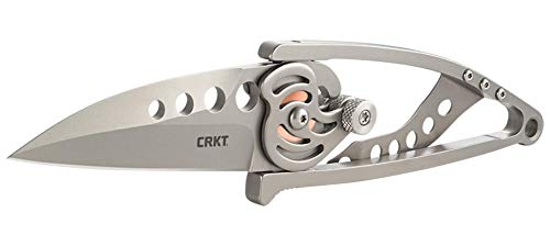 CRKT Snap Lock Folding Pocket Knife: Gentleman Everyday Carry, Satin Blade, Innovative Snap Lock Mechanism Skeletonized Handle, Quick Release Lanyard 5102N