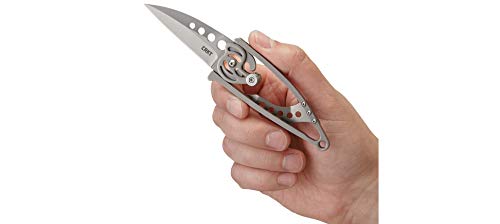 CRKT Snap Lock Folding Pocket Knife: Gentleman Everyday Carry, Satin Blade, Innovative Snap Lock Mechanism Skeletonized Handle, Quick Release Lanyard 5102N