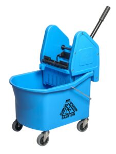 m2 professional 32qt/30l grizzly mop bucket with down-press wringer - blue