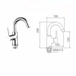 SJQKA-Faucet Single, single hole hot and cold basin faucet, rotary wash basin, washbasin, water tap