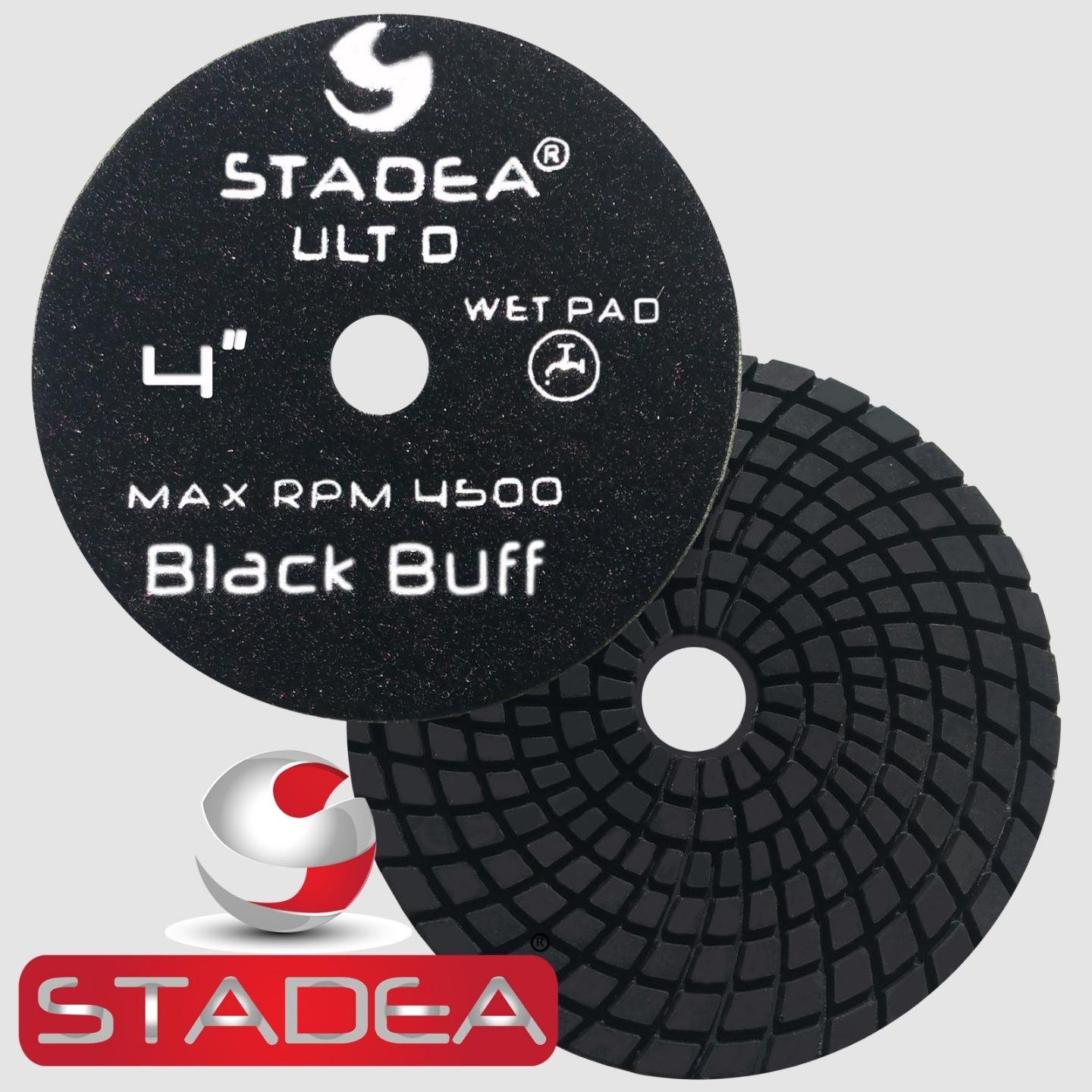 Stadea PPW107X Granite Polishing Pads 4" Diamond Pad 3000 Grit For Granite Quartz Stones Polish