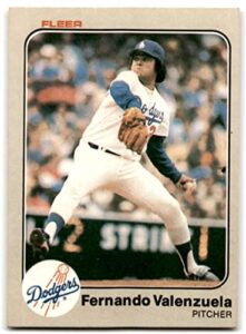 baseball mlb 1983 fleer #224 fernando valenzuela dodgers