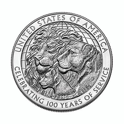2017 P Lions Clubs International 2017 Centennial Proof Silver Coin $1 Brilliant Uncirculated