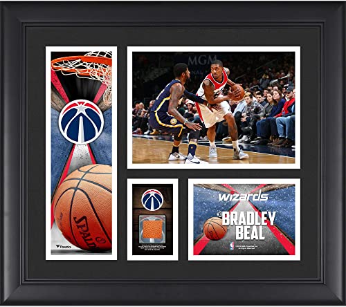 Bradley Beal Washington Wizards Framed 15" x 17" Collage with a Piece of Team-Used Ball - NBA Player Plaques and Collages