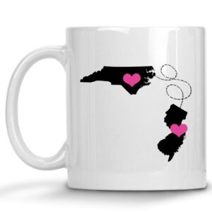 personalized long distance mug, all states and countries, mother daughter father son friend cousin family mother's day gift