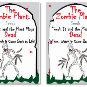 Zombie Plant Seed Packets (2) Grow Your Real Live Zombie Plant. Watch it"Play Dead" When Touched! Supplies for Zombie Themed Birthday. Plant Zombie Seeds as an Activity. Great Stocking Stuffer!