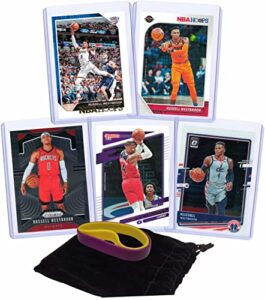 russell westbrook (5) assorted basketball cards bundle - oklahoma city thunder, houston rockets trading cards - # 0