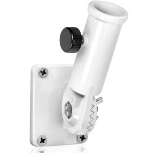 anley multi-position flag pole mounting bracket with hardwares - made of aluminum - strong and rust free - 1" diameter (white)