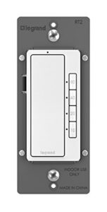 legrand - pass & seymour radiant 4 button light switch with led locator, white digital light switch with countdown timer and rocker wall switch, rt2wccv4, 1 count