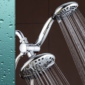 High Pressure 6-inch / 6-Setting Premium Rain Shower Head by AquaDance for the Ultimate Shower Spa Experience! Officially Independently Tested to Meet Strict US Quality & Performance Standards!