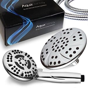 High Pressure 6-inch / 6-Setting Premium Rain Shower Head by AquaDance for the Ultimate Shower Spa Experience! Officially Independently Tested to Meet Strict US Quality & Performance Standards!