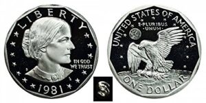 1981 s susan b. anthony type 1 proof dollar dollar perfect uncirculated us mint
