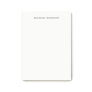 Traditional Personalized Notepads - Small Notepad 5x7 w/ 50 Printed Sheets – Professional Personalized Stationery – Simple & Classy Desk Supplies – Customizable up to 8x10”- Simplicity Notepad