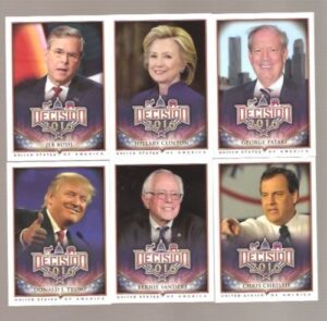 decision 2016 political cards complete set of 110 base cards