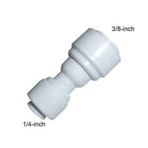 YZM Reducing Straight Union 3/8" to 1/4" Quick Connector fittings RO Water Filters set of 10