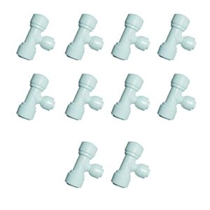 yzm tee 3/8" to 1/4" to 3/8" od tube quick connect fittings ro water filters (10pcs) …