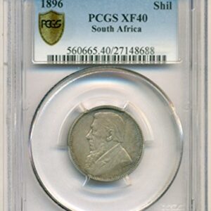 1896 ZA South Africa Silver Shilling XF40 PCGS Secure