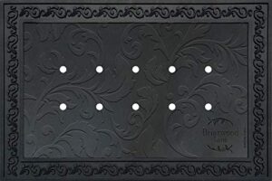briarwood lane outdoor rubber doormat tray 23.75" x 36" - holds 18" x 30" doormat inserts - floral design