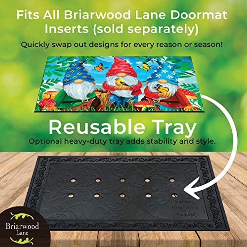 Briarwood Lane Outdoor Rubber Doormat Tray 23.75" x 36" - Holds 18" x 30" Doormat Inserts - Floral Design