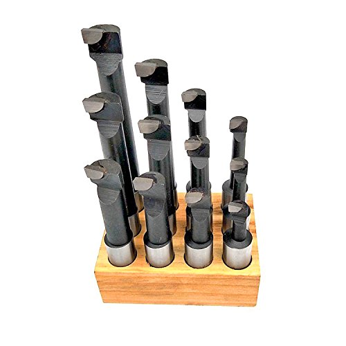 HFS (R) Boring Head R8 Shank Carbide Boring BAR Set Bridgeport Milling (F1-3IN 2/4IN 12PCS)