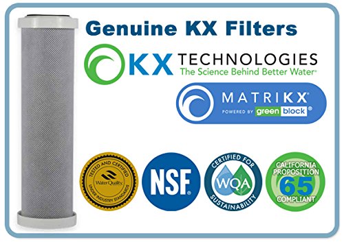 KX 32-250-20-GREEN | 20" CTO Carbon Block Water Filters for Chlorine Taste and Odor reduction | KX MatriKX Powered by GREENBLOCK | Replaces 32-250-125-20