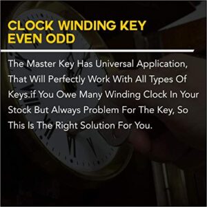 Brass Blessing : 2 pieces 5-in-1 Odd/Even Number Brass Clock Winding Key (5025)