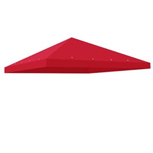 yescom 117"x117" canopy top replacement y0049707 red for smaller 10'x10' single-tier gazebo cover patio garden outdoor
