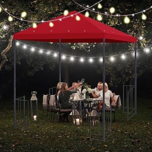 Yescom 117"x117" Canopy Top Replacement Y0049707 Red for Smaller 10'x10' Single-Tier Gazebo Cover Patio Garden Outdoor