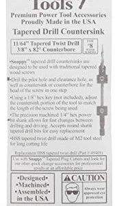 Snappy Tools 11/64 Inch Tapered Drill Countersink for #8 Screw (Replaces Part # 44011) #44008